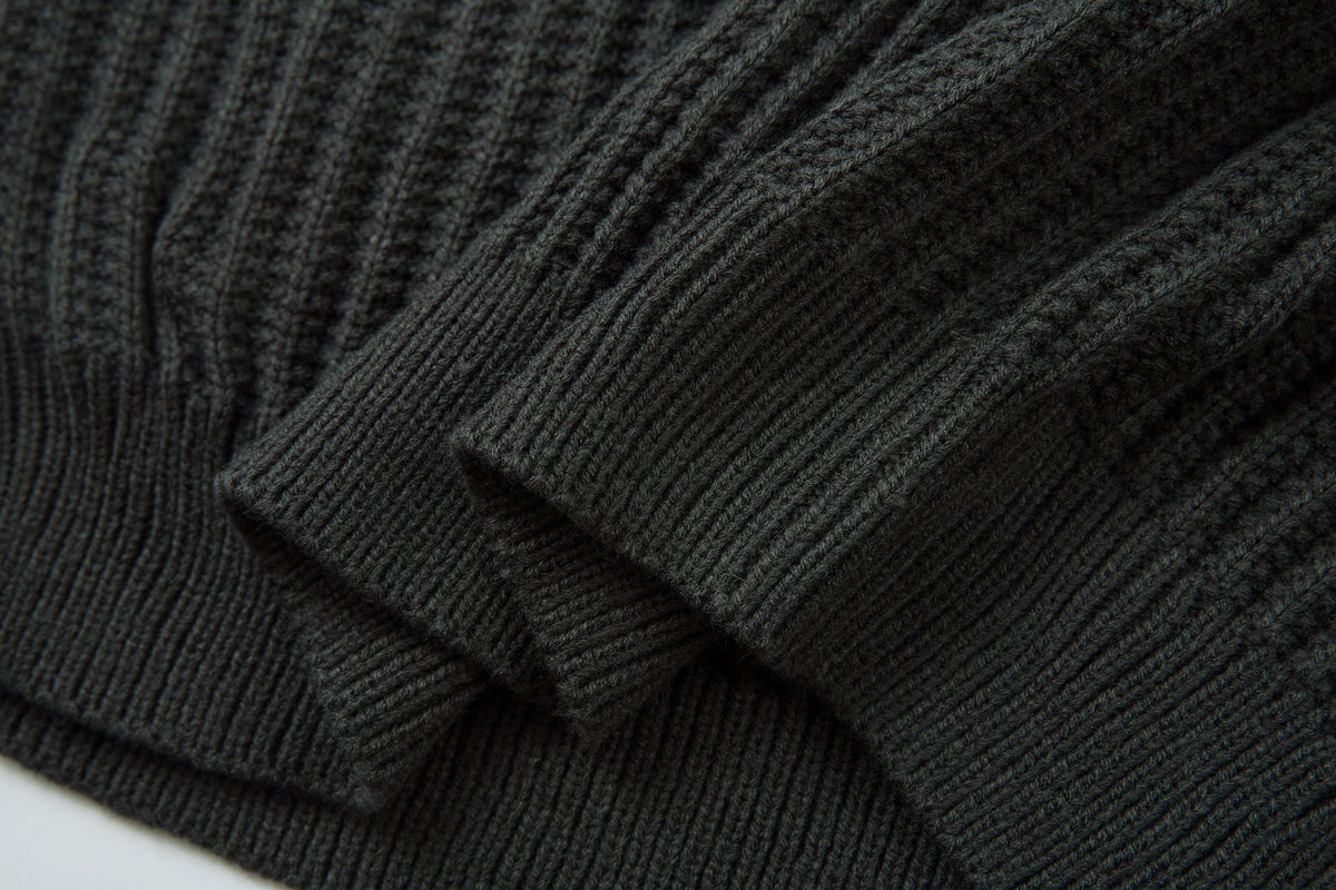 Madxmarx Minimalist Half-Zip Knit Sweater