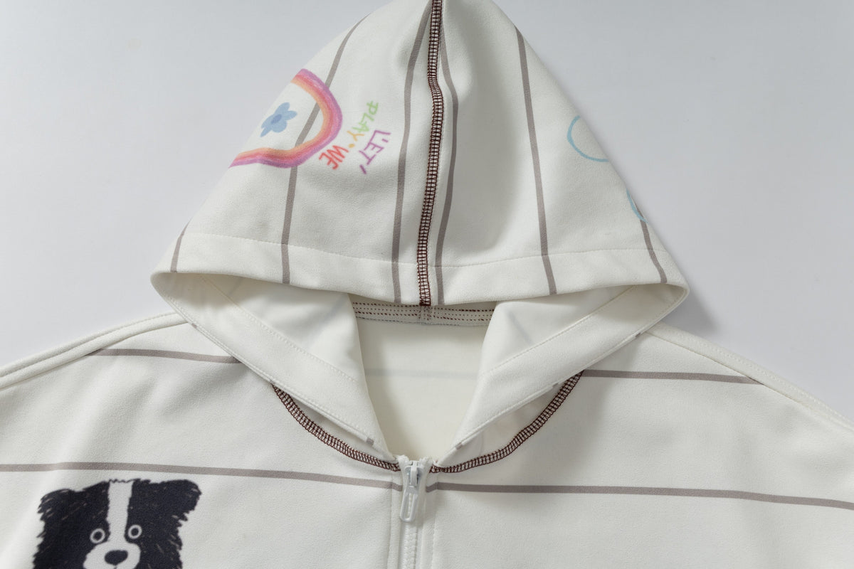 Madxmarx All-Over Graphic Zip Hoodie