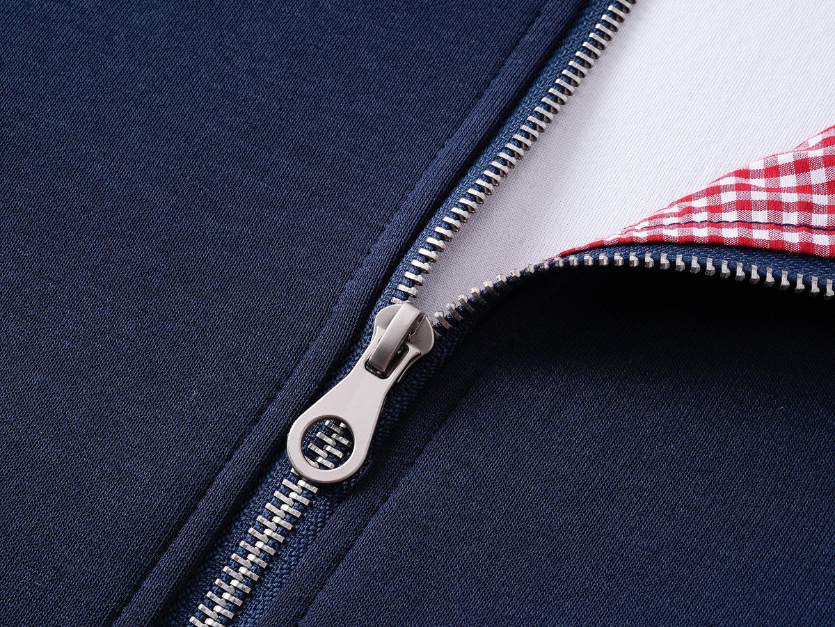 Madxmarx Heart-Embroidered Cropped Zip Hoodie