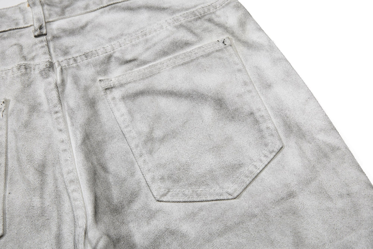 Madxmarx Washed Utility Flare Denim Jeans