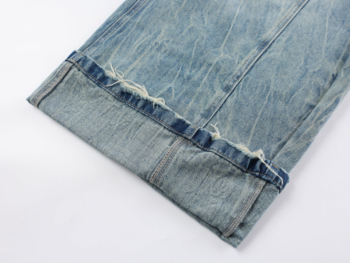 Madxmarx Graphic Wide-Leg Denim Pants