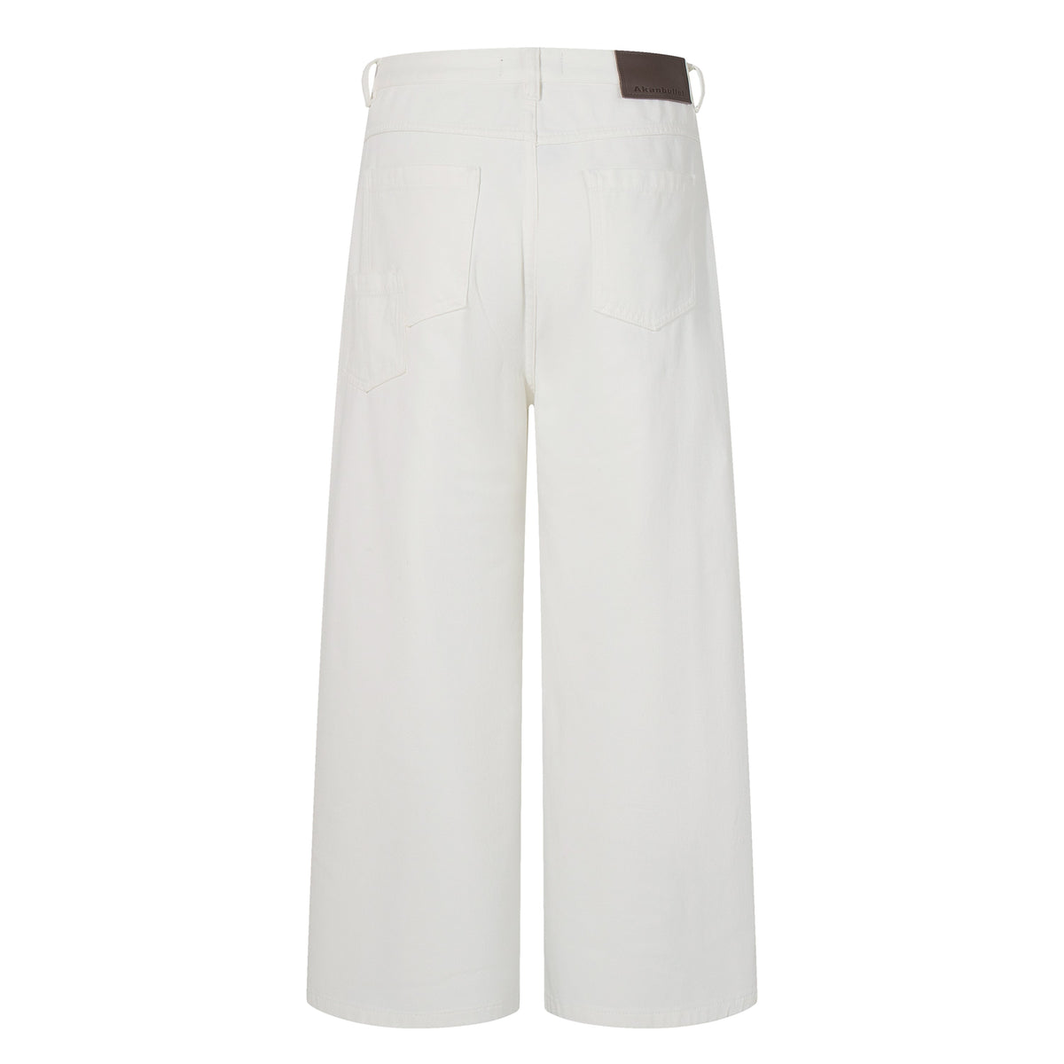 Jeans Wide-Leg Branco Clean-Edge Madxmarx