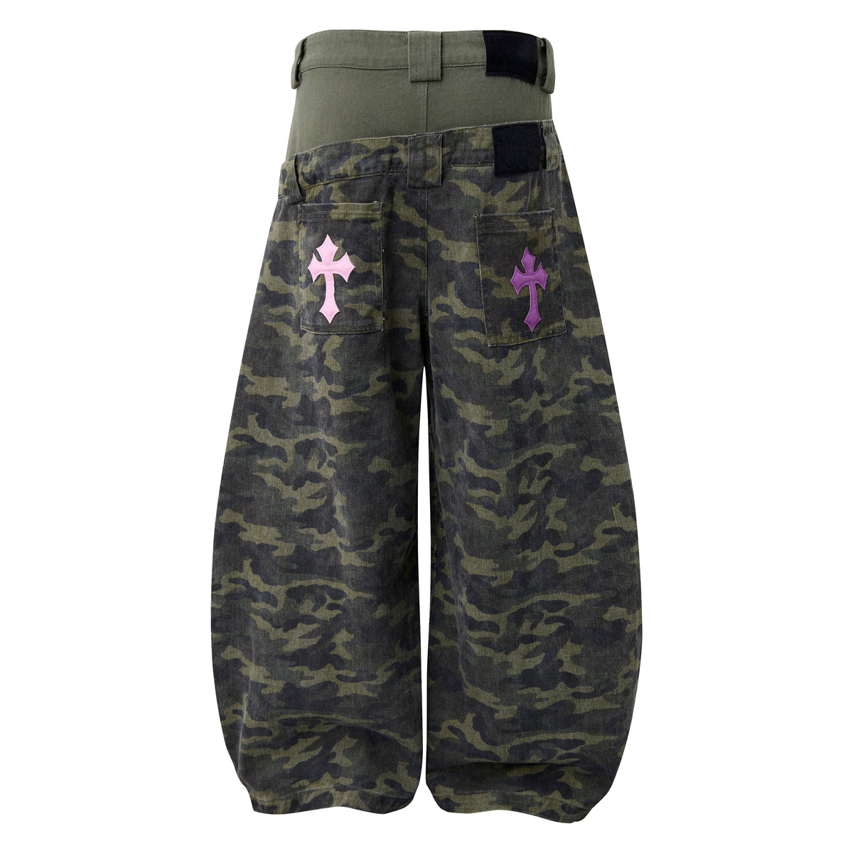 Madxmarx Double Waist Camo Barrel Pants