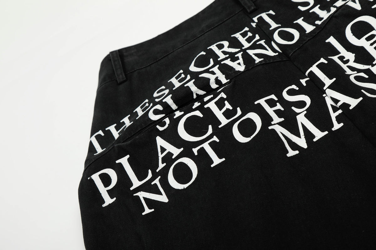 Pantalon cargo large à typographie Madxmarx