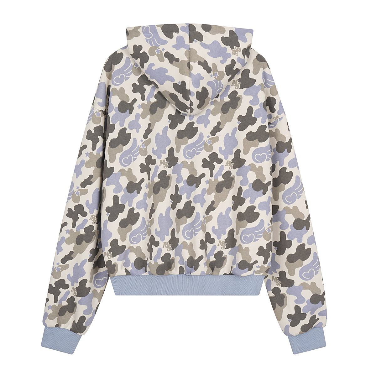 Madxmarx Camo Graphic Zip-Up Hoodie