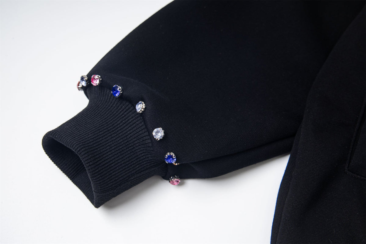 Madxmarx “MAKE” Studded Zip Hoodie