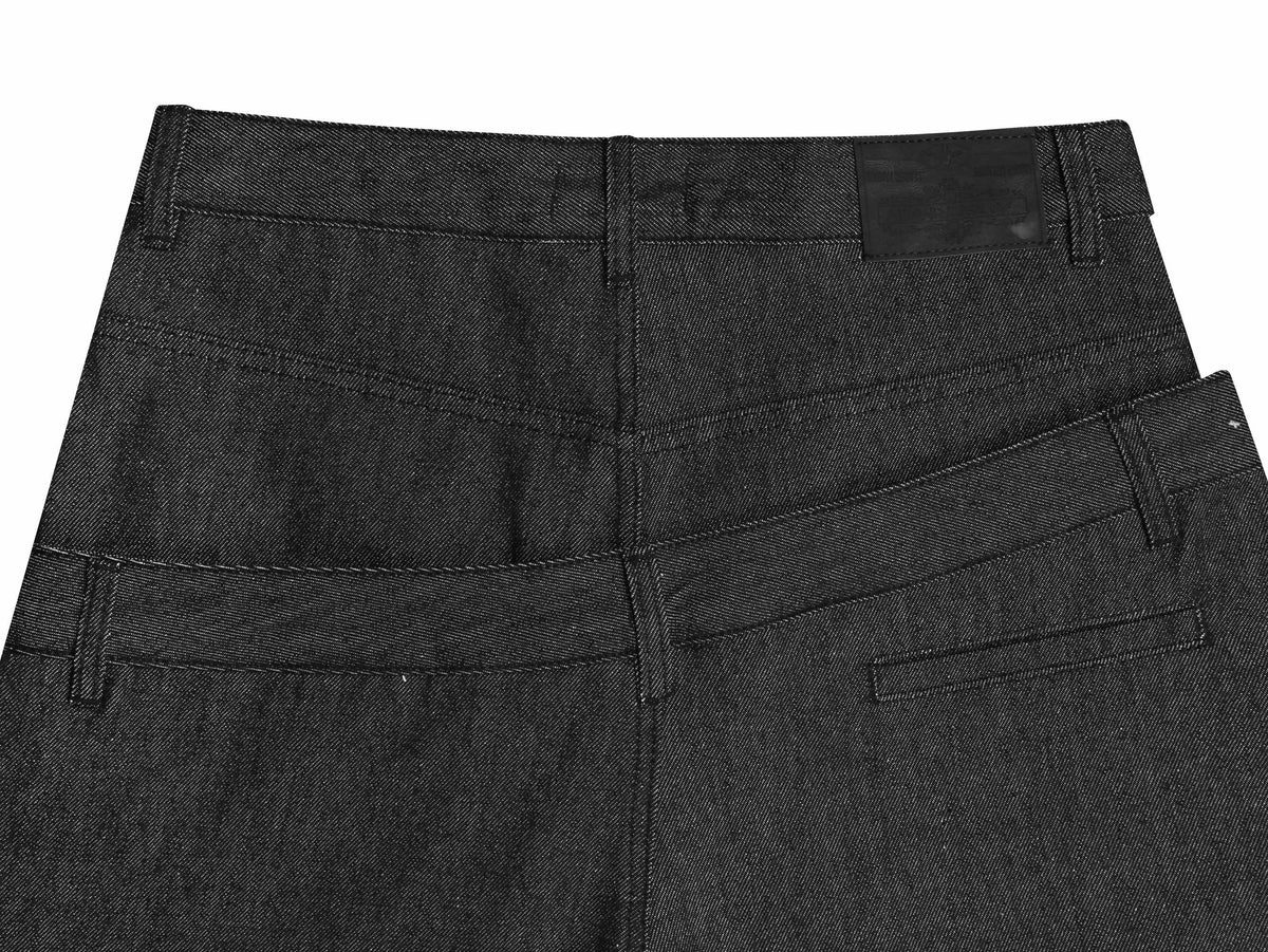 Madxmarx Music Note Layered Wide-Leg Jeans