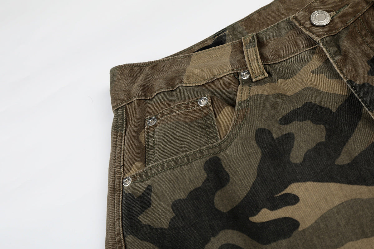 Madxmarx Oversized Camo Cargo Jeans