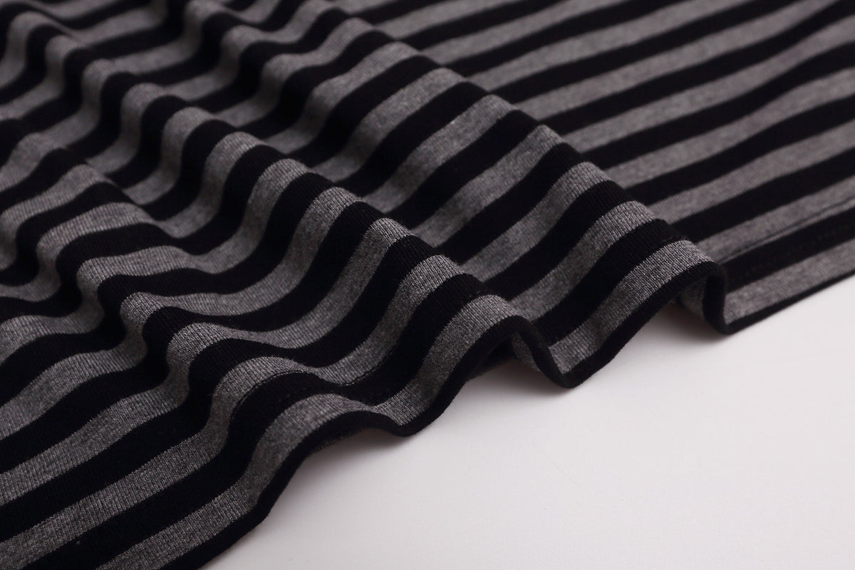 Madxmarx Striped Script Long Sleeve Tee