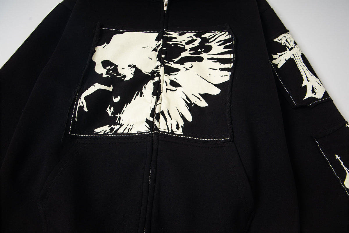 Madxmarx Graphic Zip Hoodie