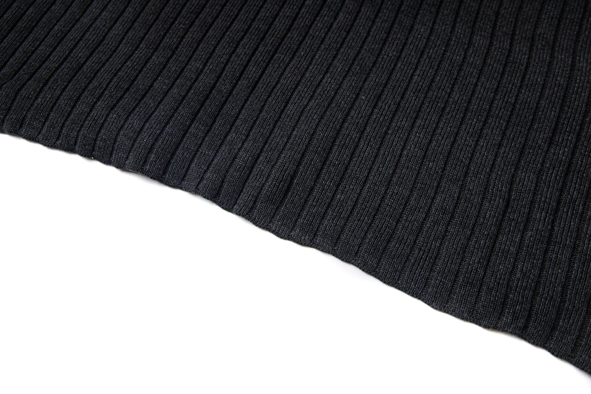 Madxmarx Graphic Ribbed Knit Top