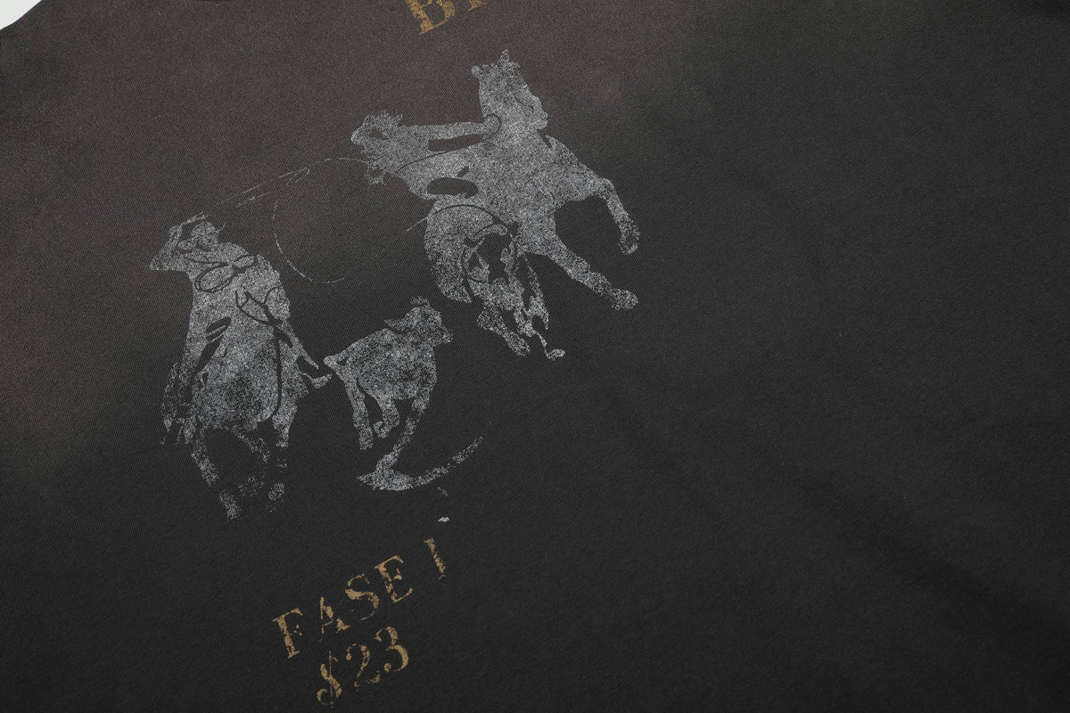 Madxmarx Vintage Distressed Graphic Long Sleeve T-Shirt