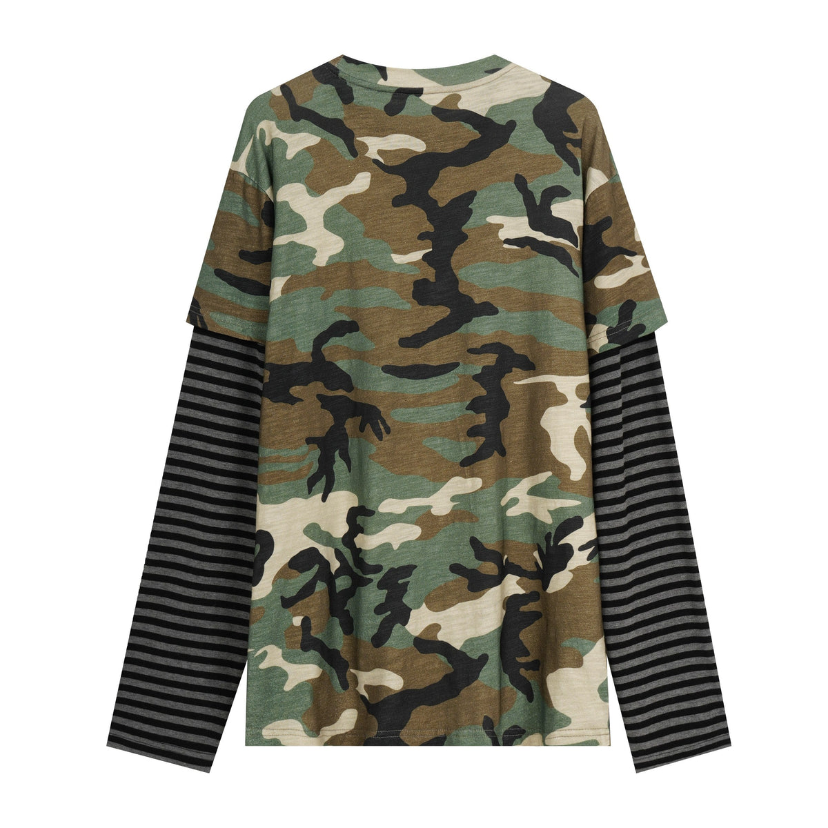 Madxmarx Layered Camo Graphic Long Sleeve Tee