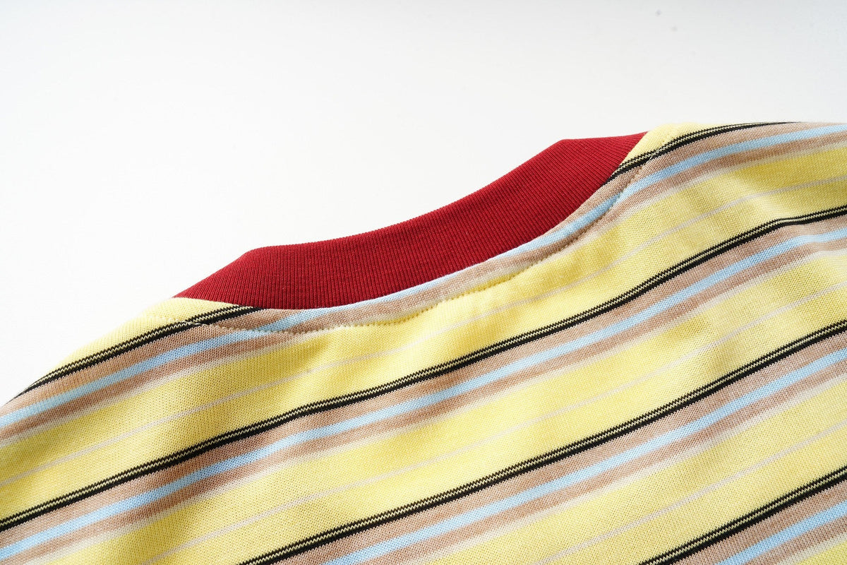 Madxmarx Happiness Striped Long Sleeve Tee