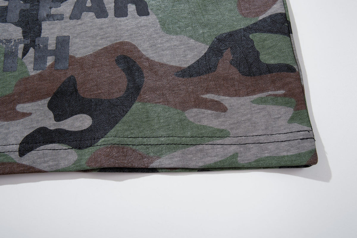 Madxmarx Camo Cross Graphic Long Sleeve Tee
