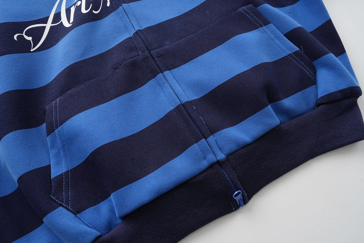 Madxmarx Striped Zip Hoodie