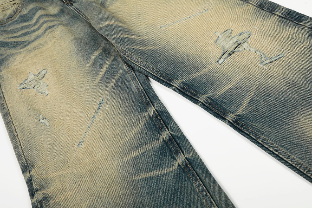 Madxmarx Vintage Washed Distressed Jeans