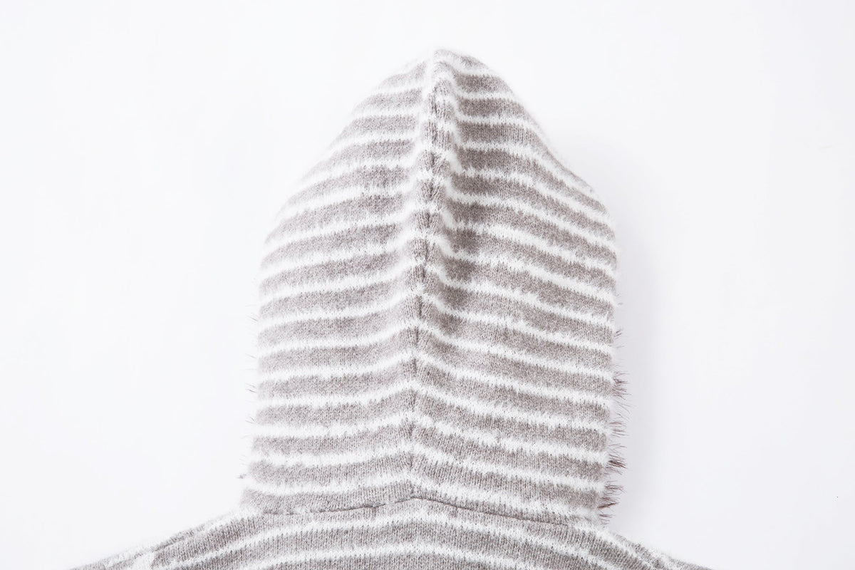 Madxmarx Star Knit Faux Fur Hoodie