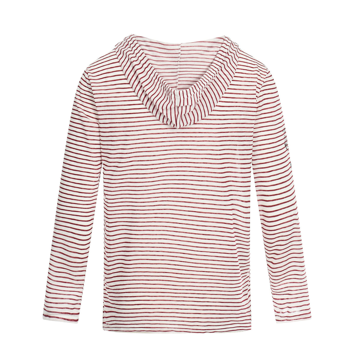 Madxmarx Striped Graphic Hooded Long Sleeve Tee