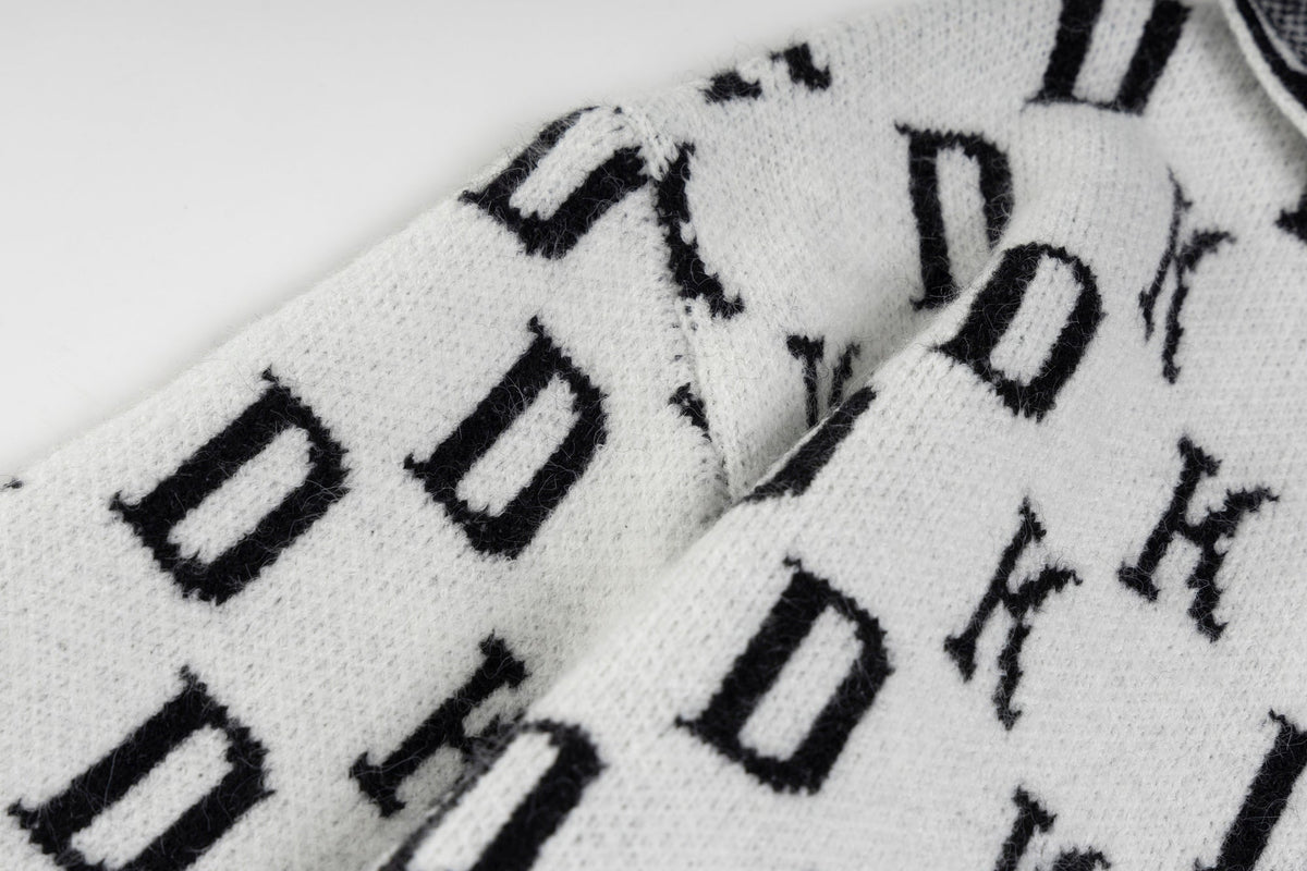 Madxmarx DK Allover Knit Zip Hoodie