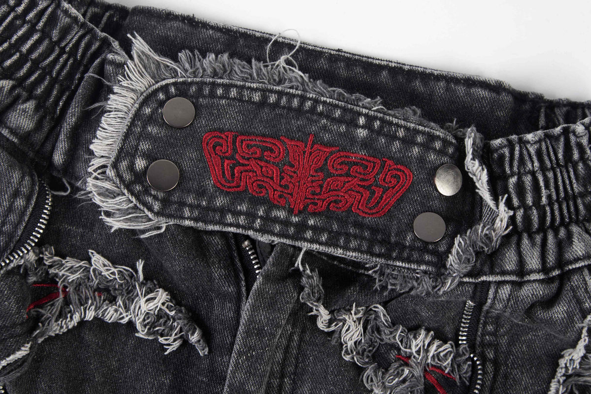 Madxmarx Distressed Panel Baggy Jeans