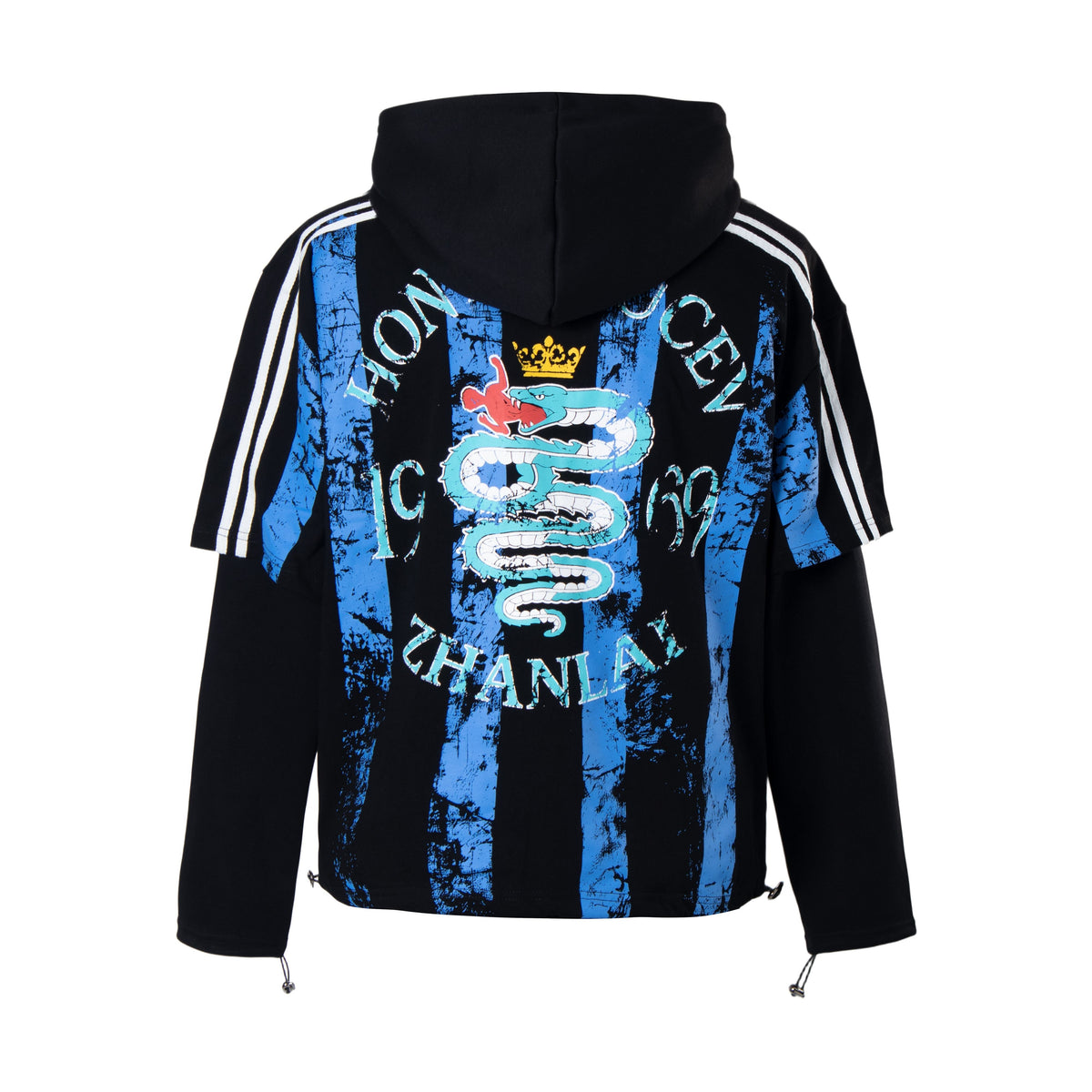 Madxmarx Layered Graphic Hooded Long Sleeve Tee