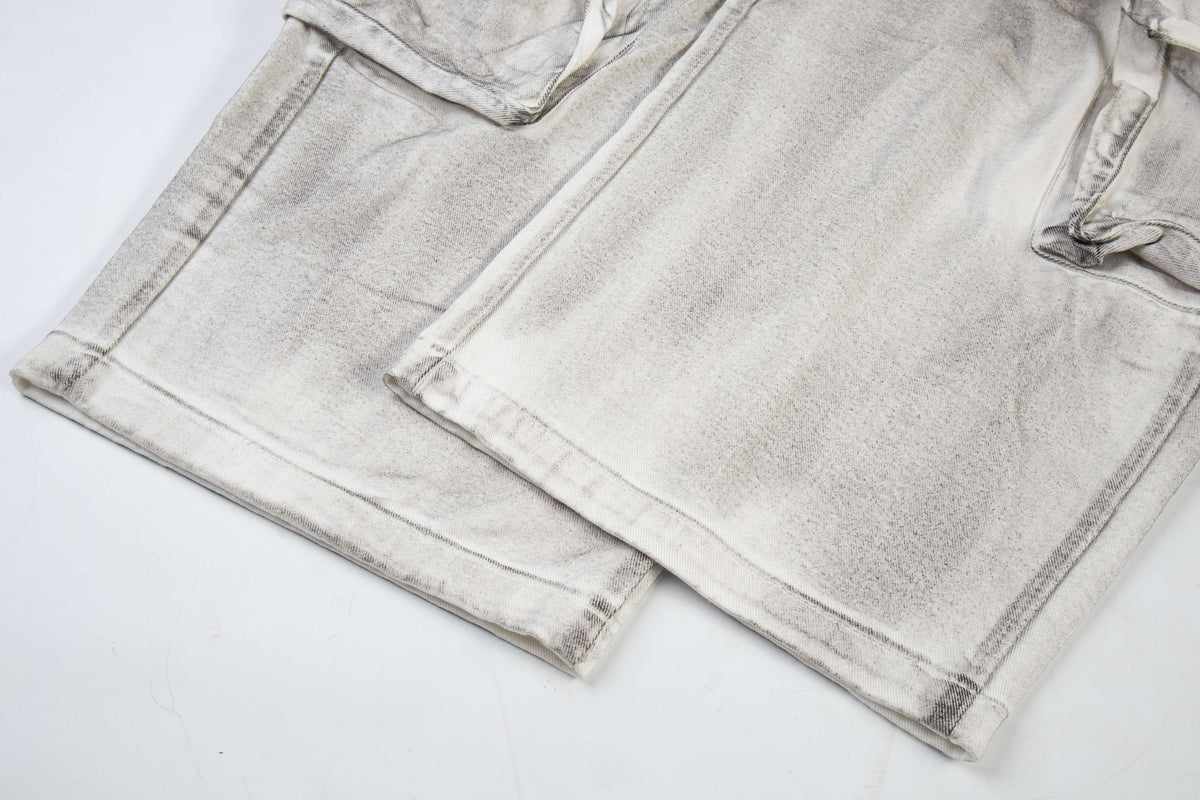 Madxmarx Multi-Pocket Washed Cargo Jeans
