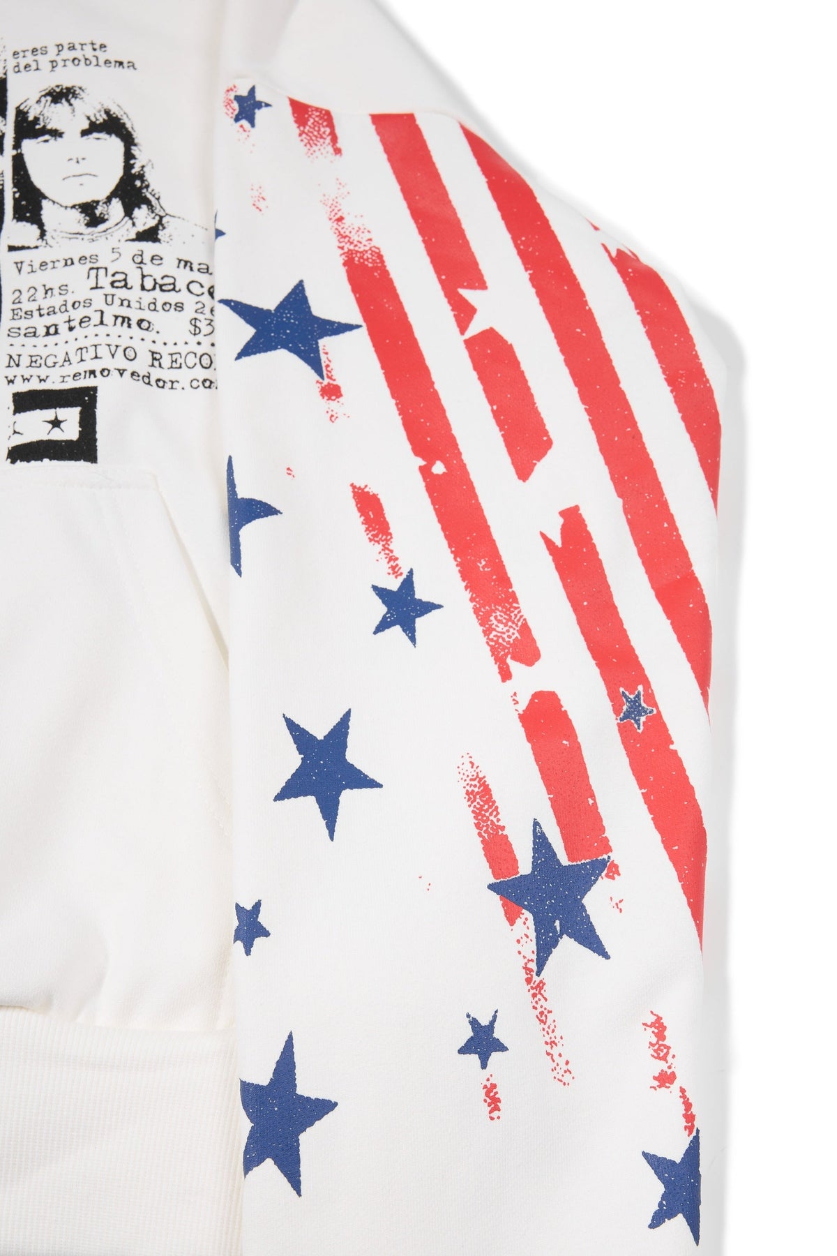 Madxmarx Star Sleeve Graphic Zip-Up Hoodie