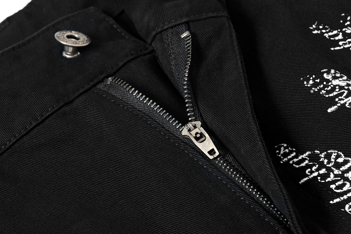 Madxmarx Cross Lettering Cargo Pants