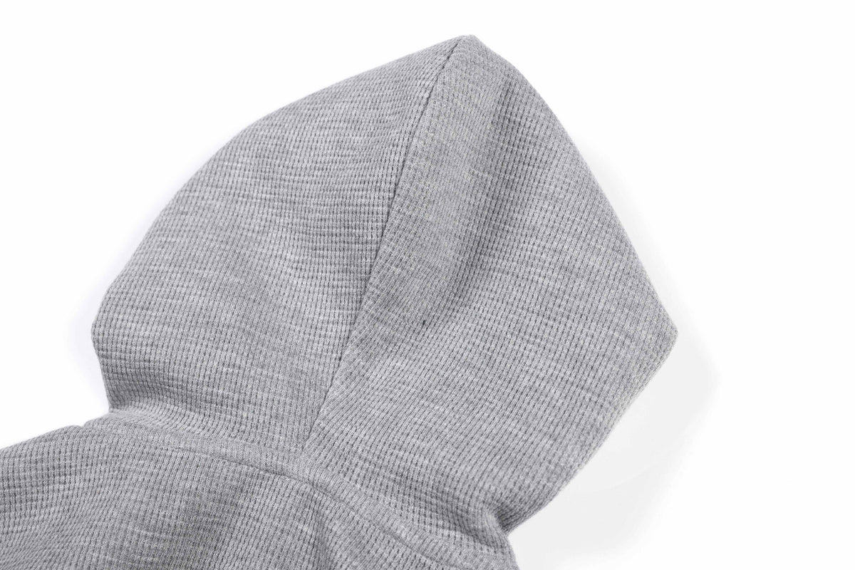Madxmarx Waffle Knit Zip-Up Hoodie
