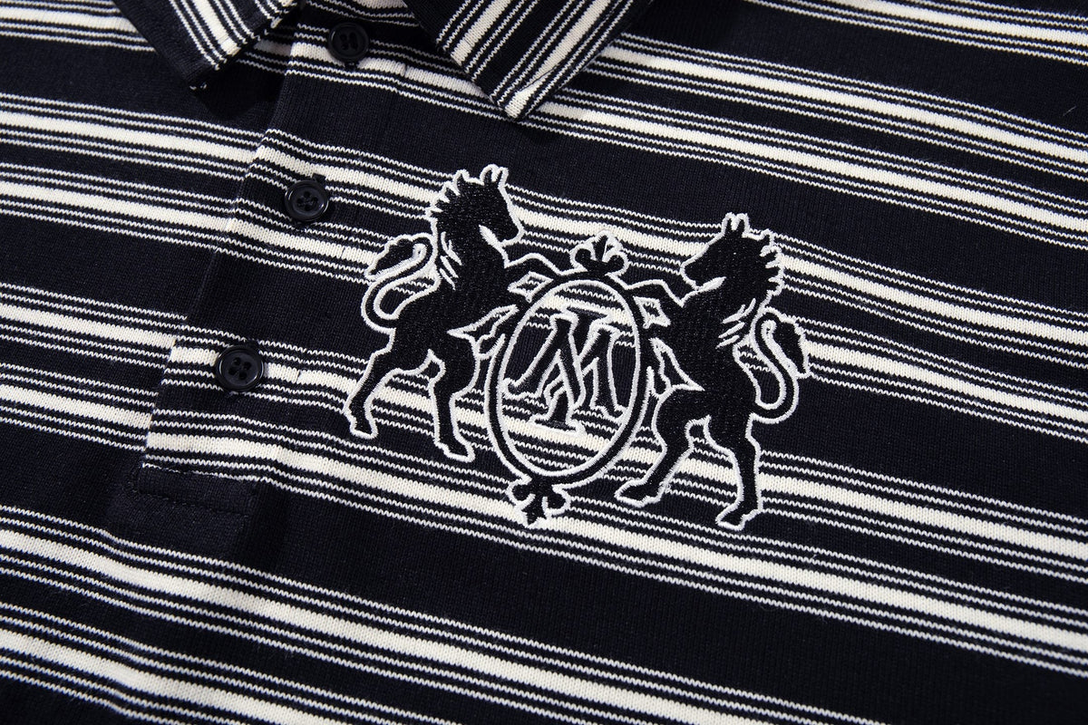 Madxmarx Fur Collar Rugby Polo