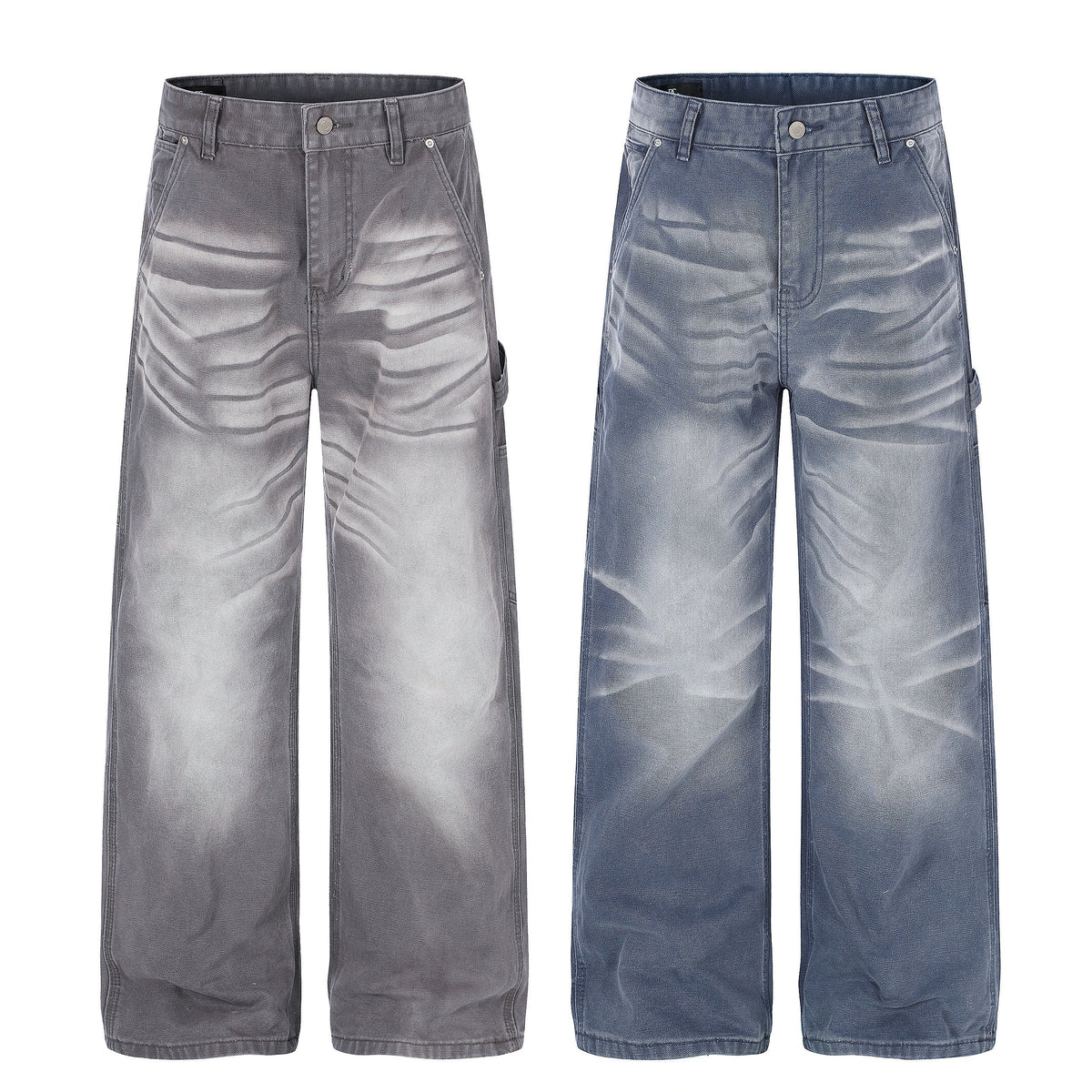 Madxmarx Jeans aus Denim mit gewaschenem Knittereffekt