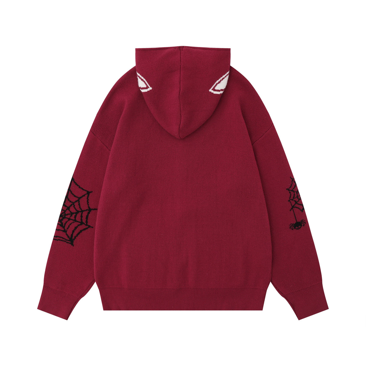 Madxmarx Spider Web Knit Zip Hoodie
