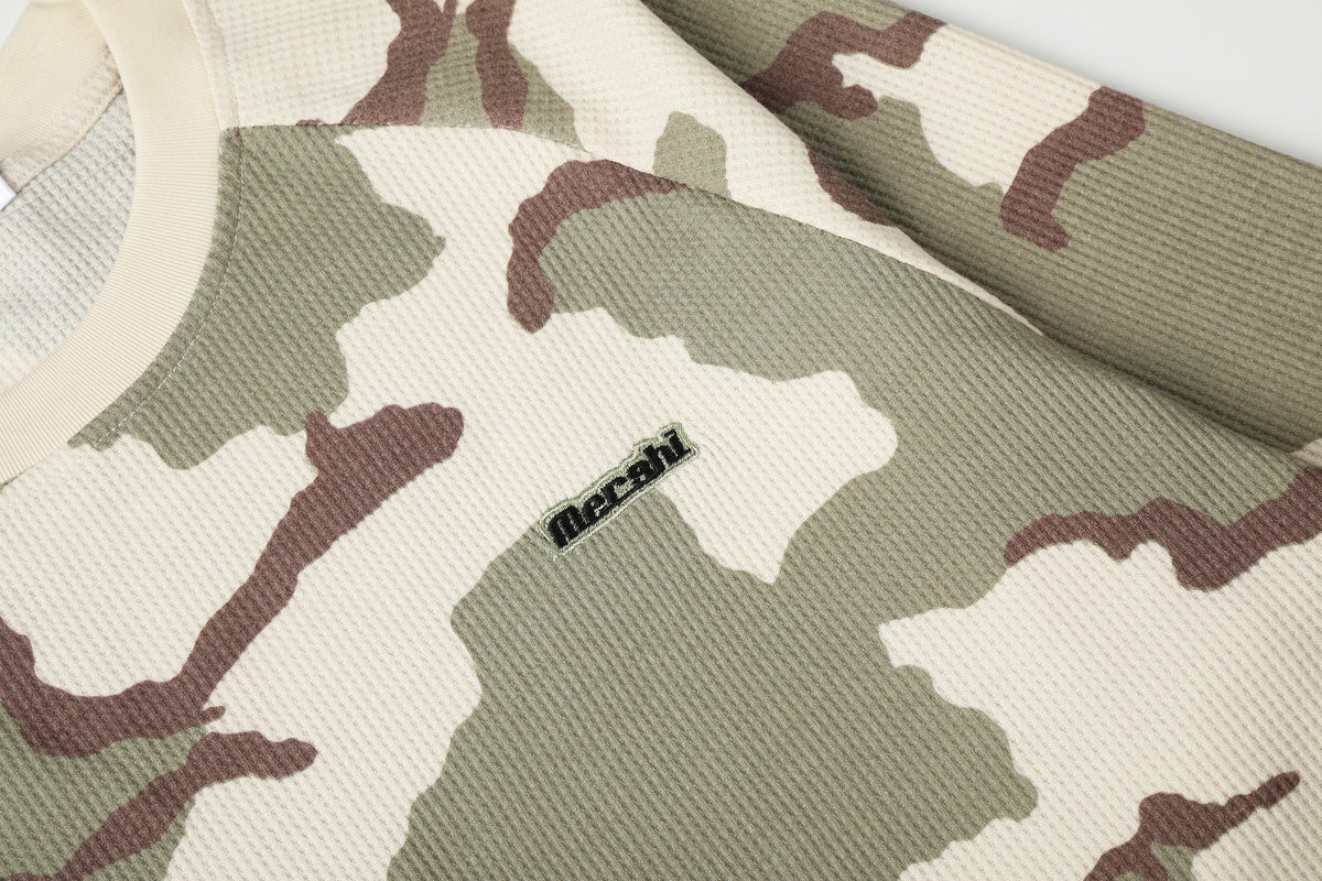 Madxmarx Camo Waffle Long Sleeve Tee