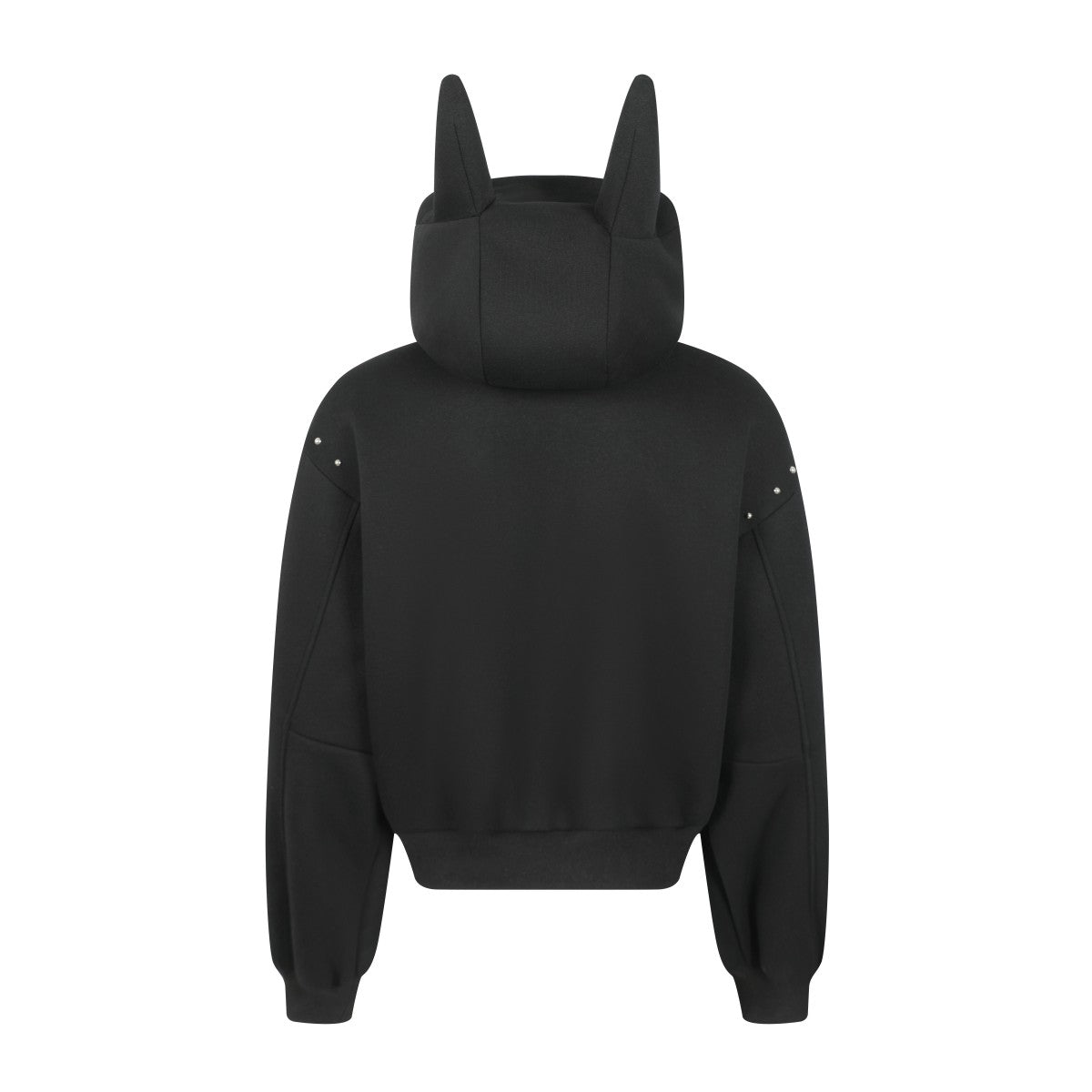 Madxmarx Devil Horn Studded High-Neck Zip Hoodie