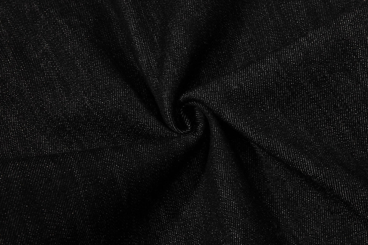 Madxmarx Nietenkette-Hose mit weitem Bein aus Denim