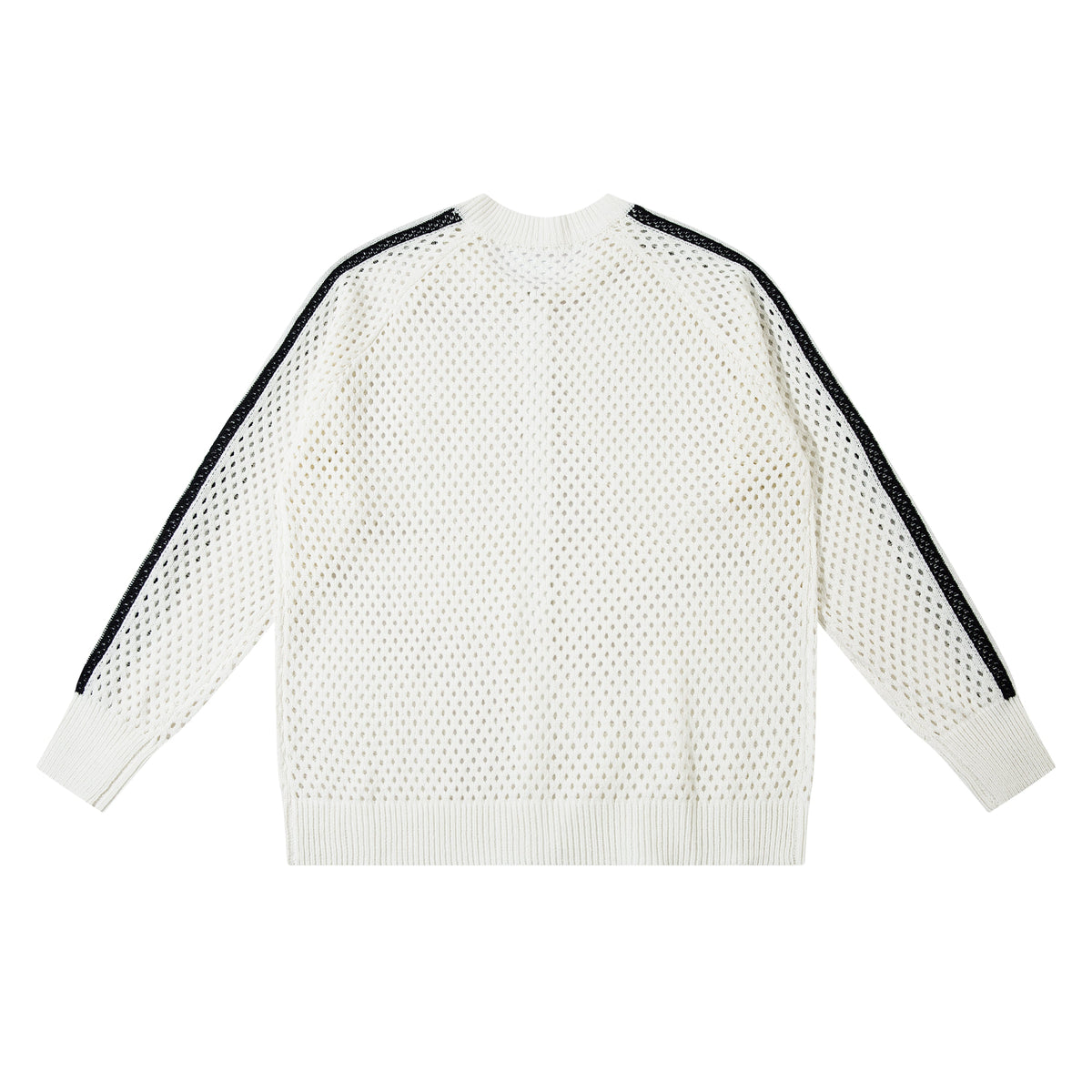 Madxmarx Striped Mesh Zip-Up Jacket