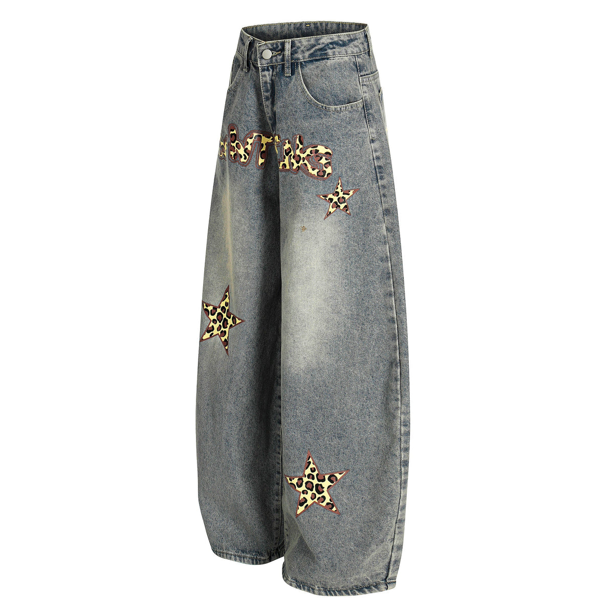 Jeans larges à motif léopard Madxmarx Star