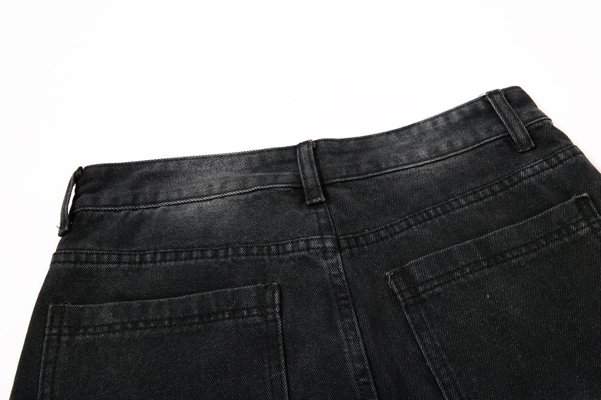 Madxmarx Studded Wide-Leg Denim Jeans