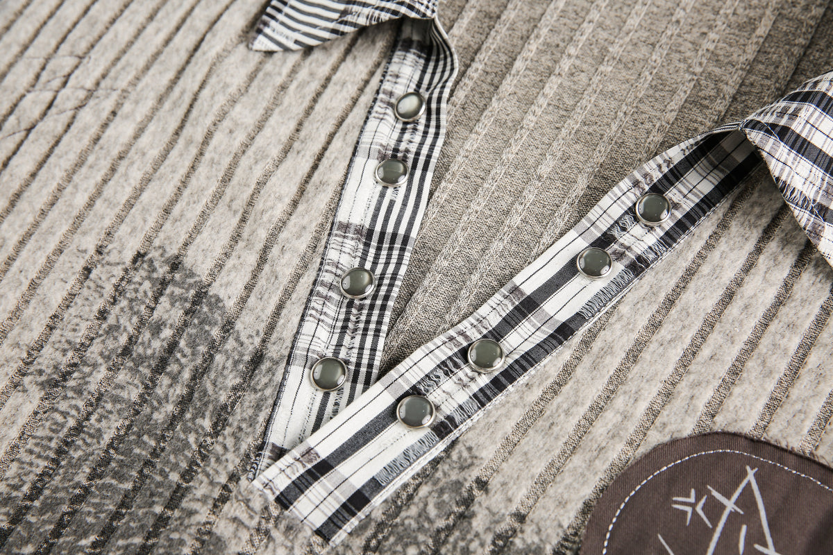 Madxmarx Plaid Layered Knit Sweater