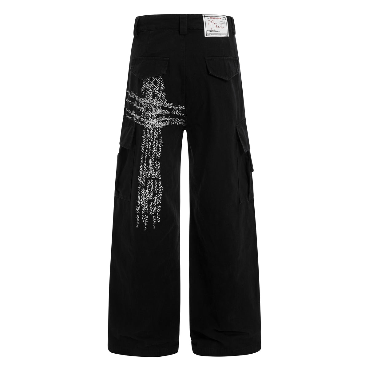 Madxmarx Cross Lettering Cargo Pants
