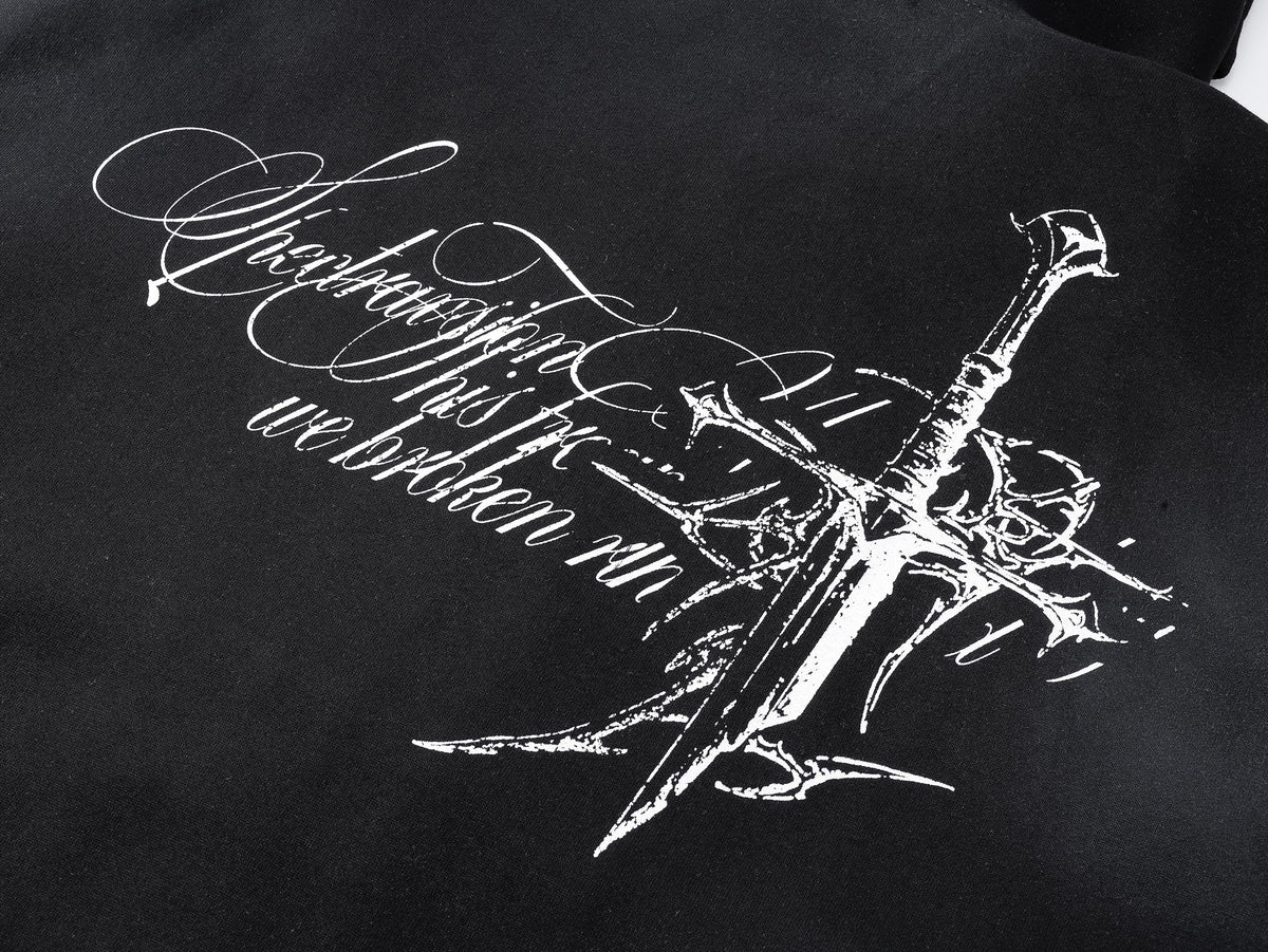 Madxmarx Gothic Cross Zip Hoodie