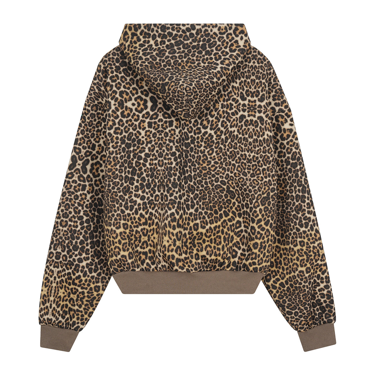 Madxmarx Leopard Graphic Zip-Up Hoodie