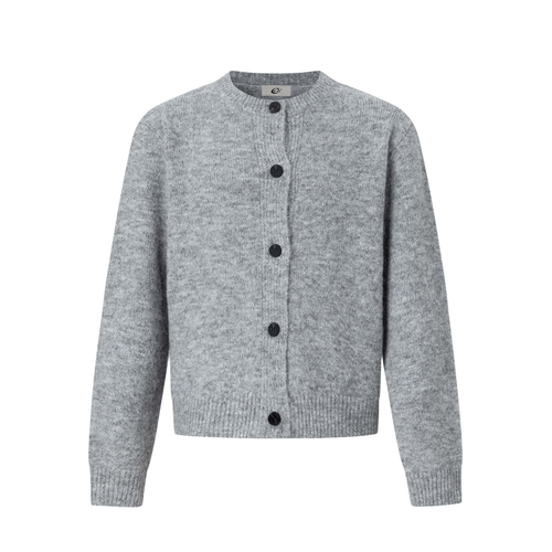 Madxmarx Minimal Wool Blend Knit Cardigan - M / Light Grey