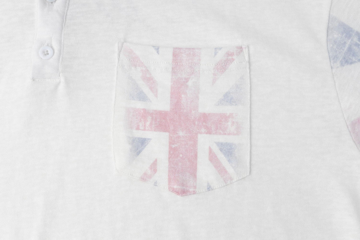 Madxmarx Union Jack Sleeve Henley Long Sleeve Tee
