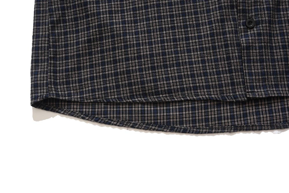 Madxmarx Raw-Edge Plaid Sleeveless Cotton Shirt