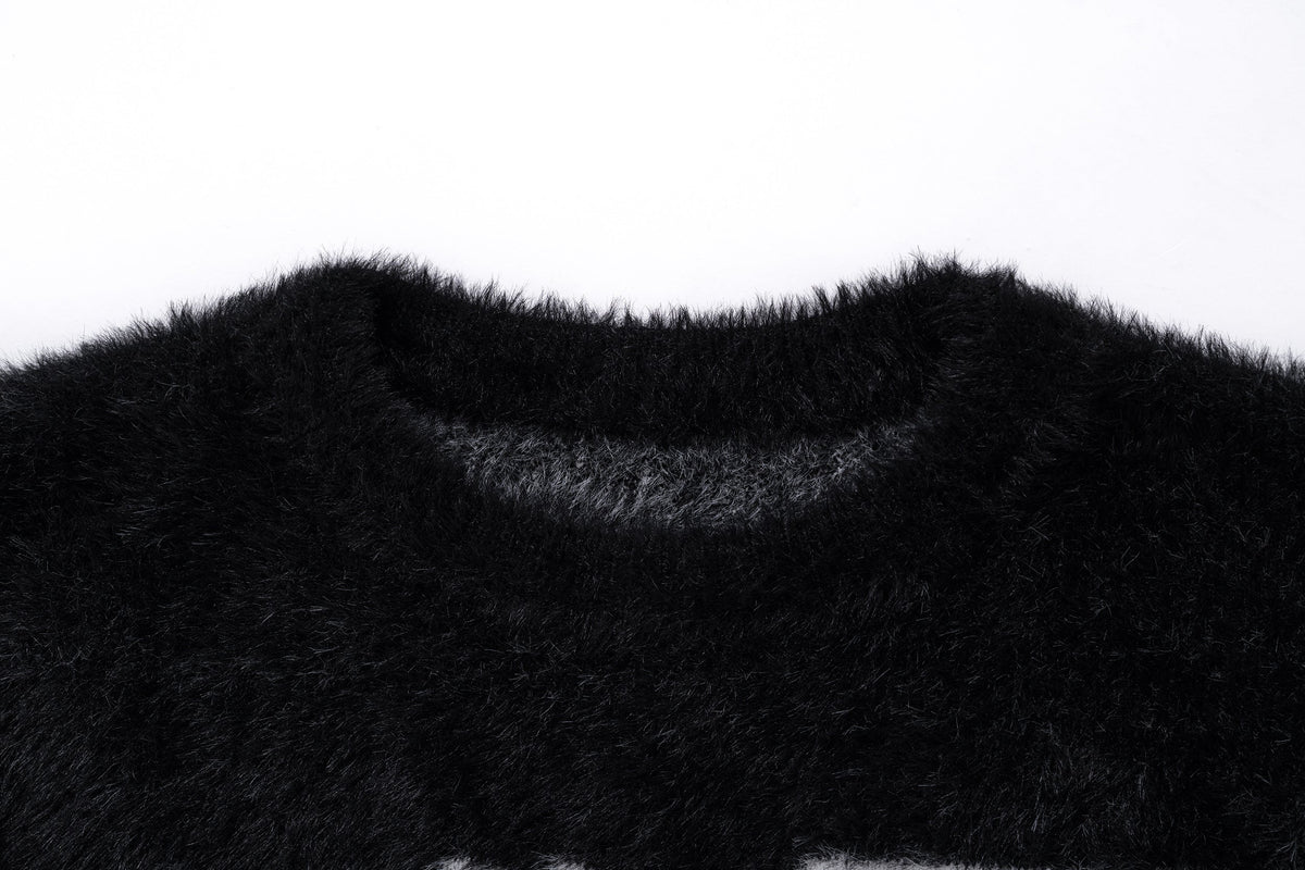 Madxmarx Fluffy Crest Knit Sweater