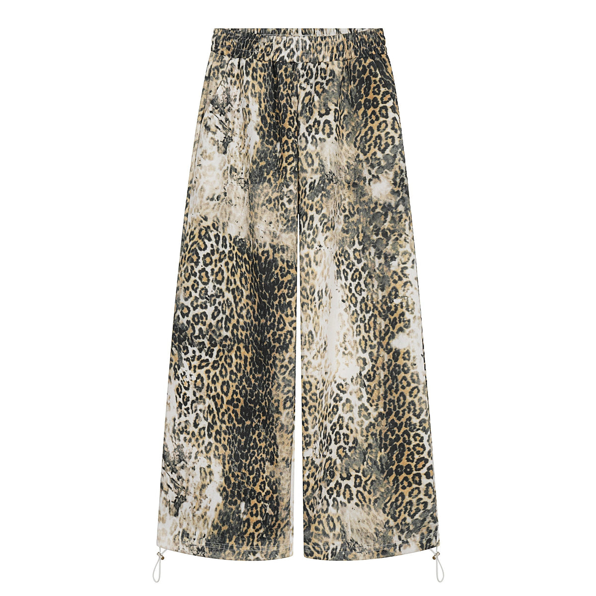 Madxmarx Leopard Print Wide-Leg Pants