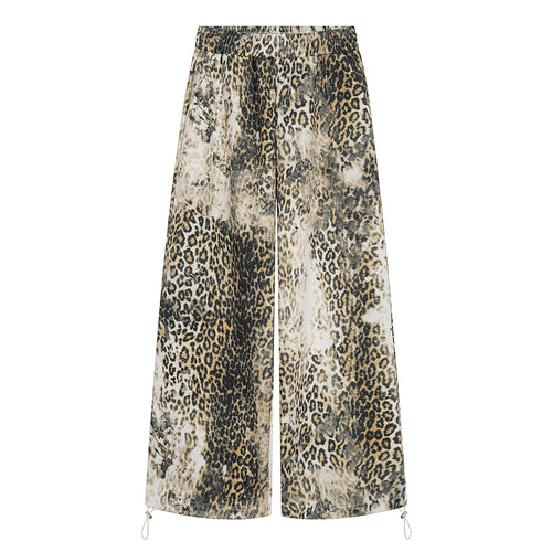 Madxmarx Leopard Print Wide-Leg Pants - S / As Shown