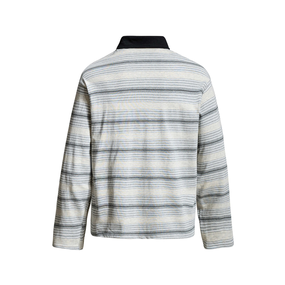 Madxmarx Striped Embroidered Rugby Polo Long Sleeve
